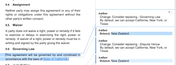 ReviewAI automatically adjusts the contract clauses according to pre-defined standards. 