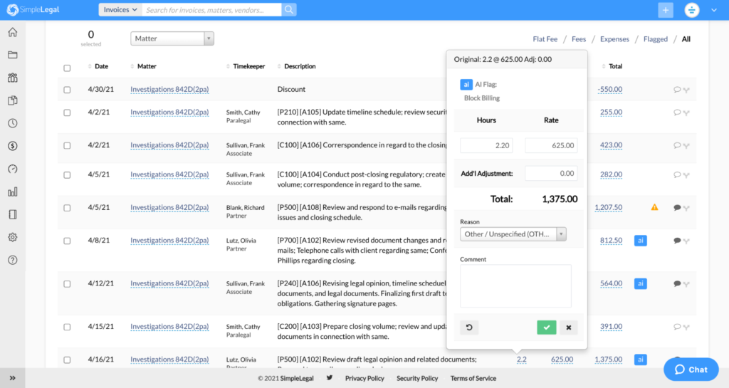 SimpleReview invoice review