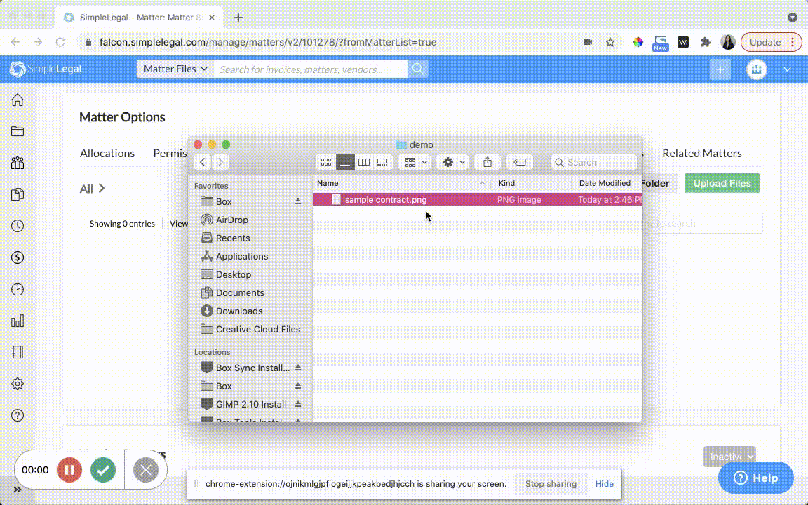 OCR file upload and search