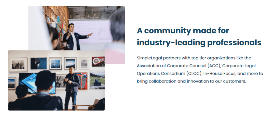 SimpleLegal partners with top-tier organizations to bring collaboration and innovation to our customers